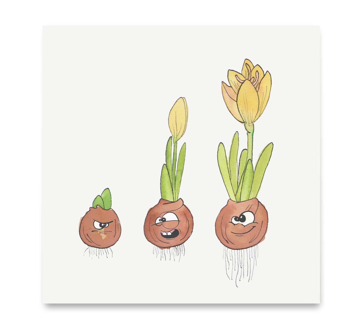 Handgemaakte wenskaart - Bloembollen - Mags Up Your Mind